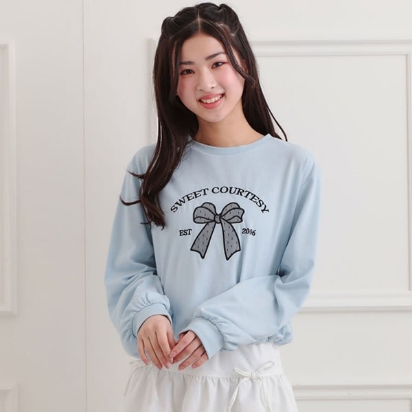 裾ドロストチュールプルオーバー