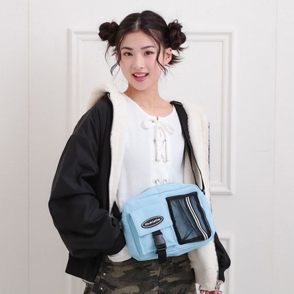 ラインメッシュショルダーバッグ