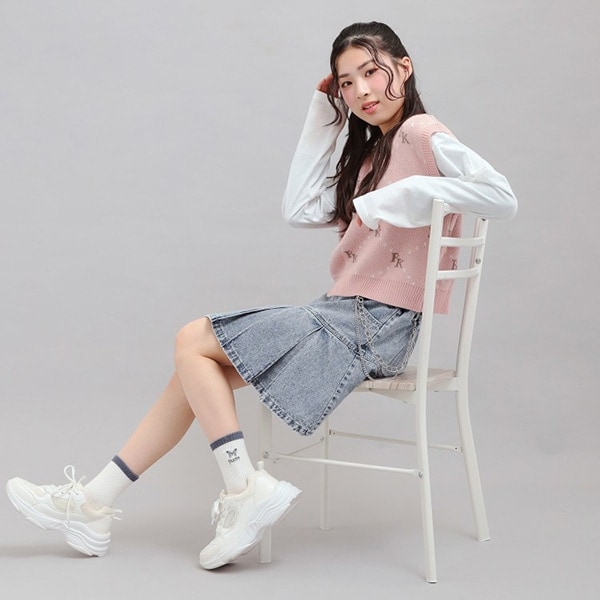 チェーン付きプリーツスカート