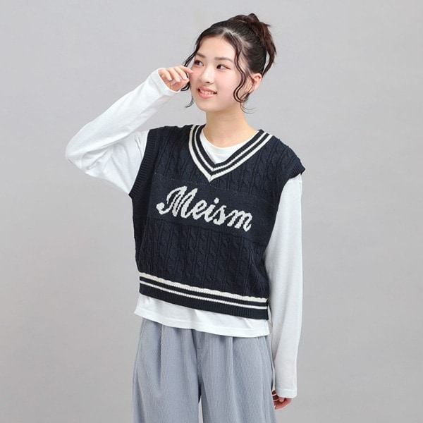 【セットアイテム】ニットベスト+ロンT