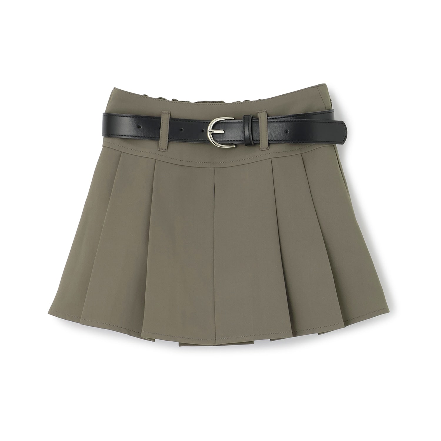 ベルトつきプリーツミニスカート