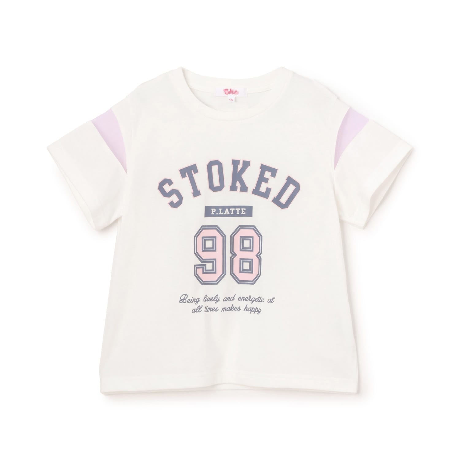 袖チュール切替ナンバリング半袖Tシャツ