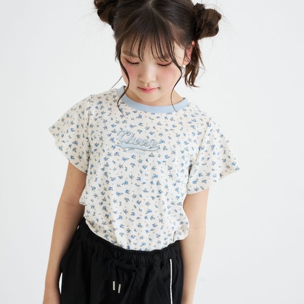 アソート柄半袖テレコトップス