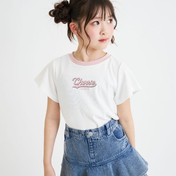 アソート柄半袖テレコトップス