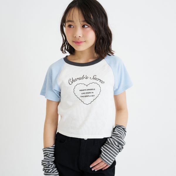 アームウォーマーつき半袖トップス