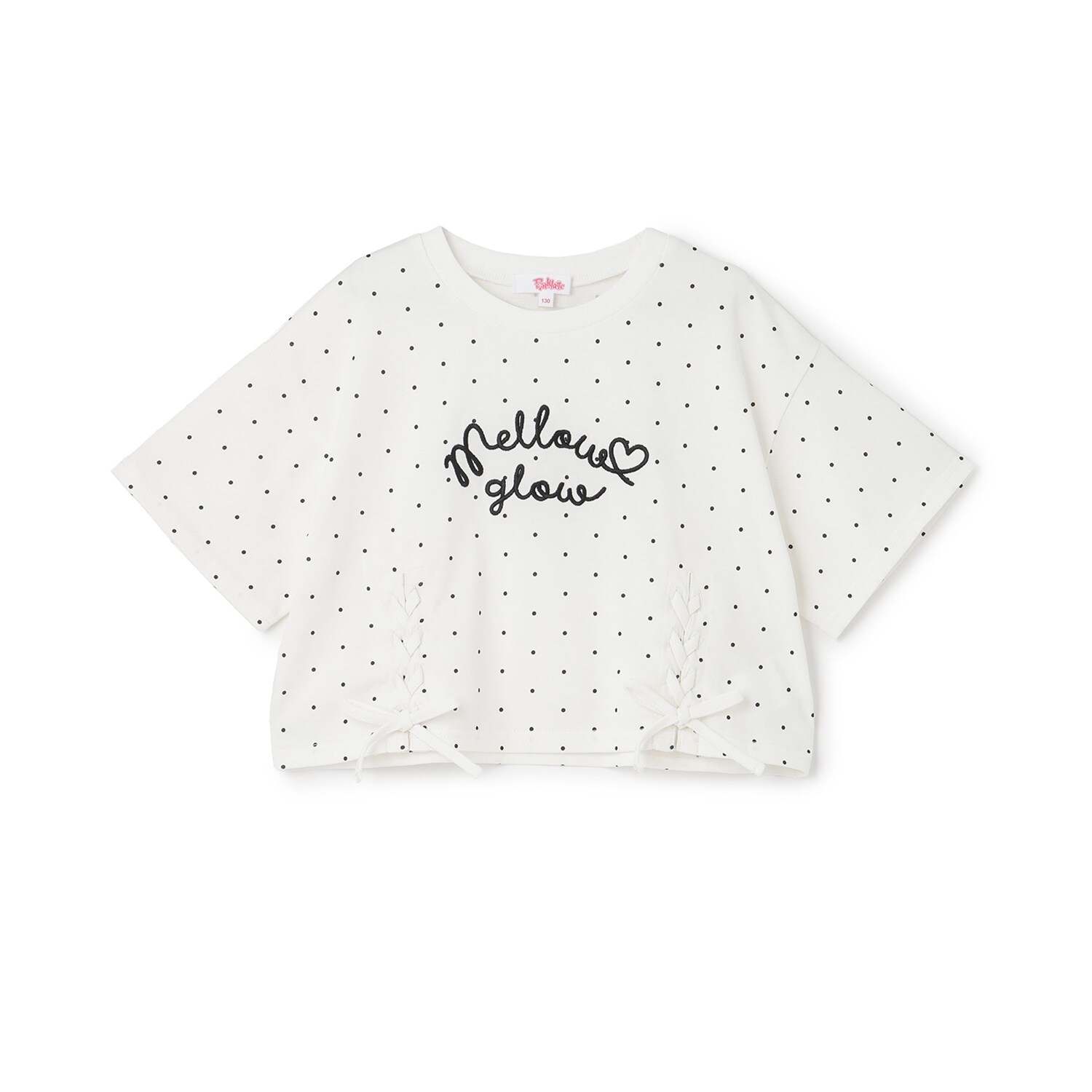 アソート柄レースアップ半袖Tシャツ