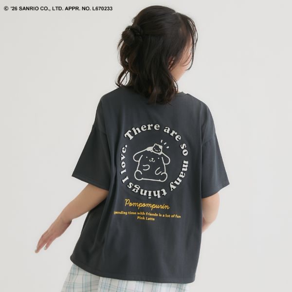 【ポムポムプリン】バックプリントビッグTシャツ