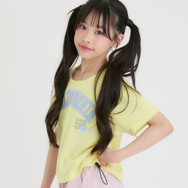 【別注】サイドギャザーデザイン半袖Tシャツ