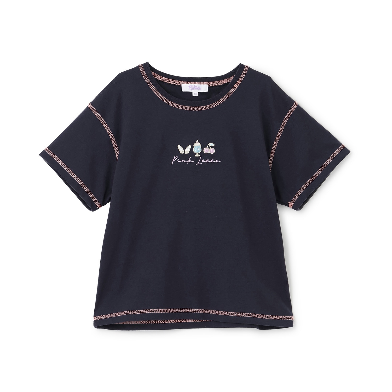 【別注】モチーフミニ刺しゅう半袖Tシャツ