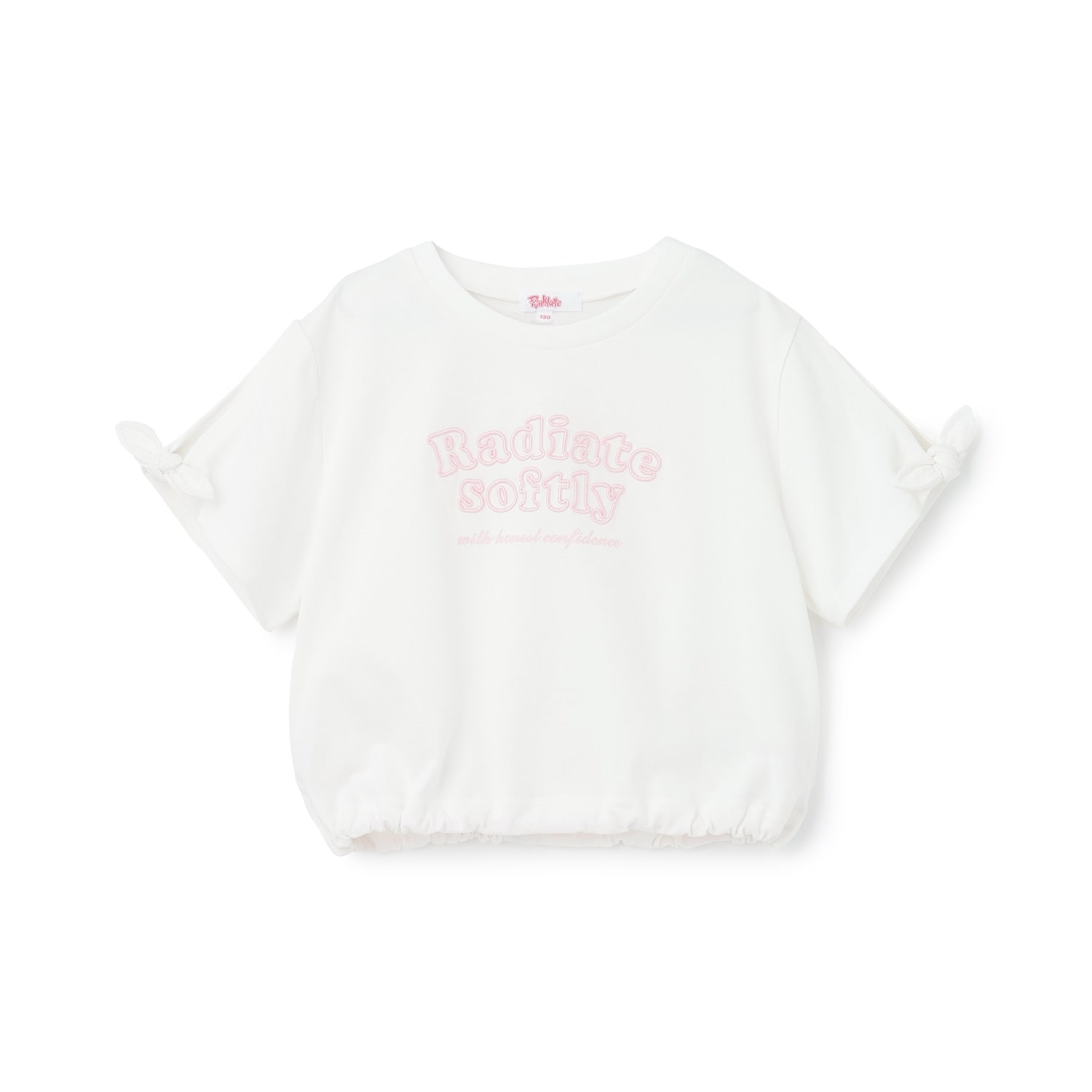 【接触冷感】袖あきリボン半袖Tシャツ