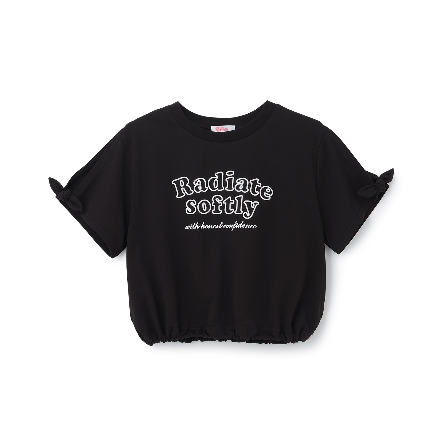 【接触冷感】袖あきリボン半袖Tシャツ