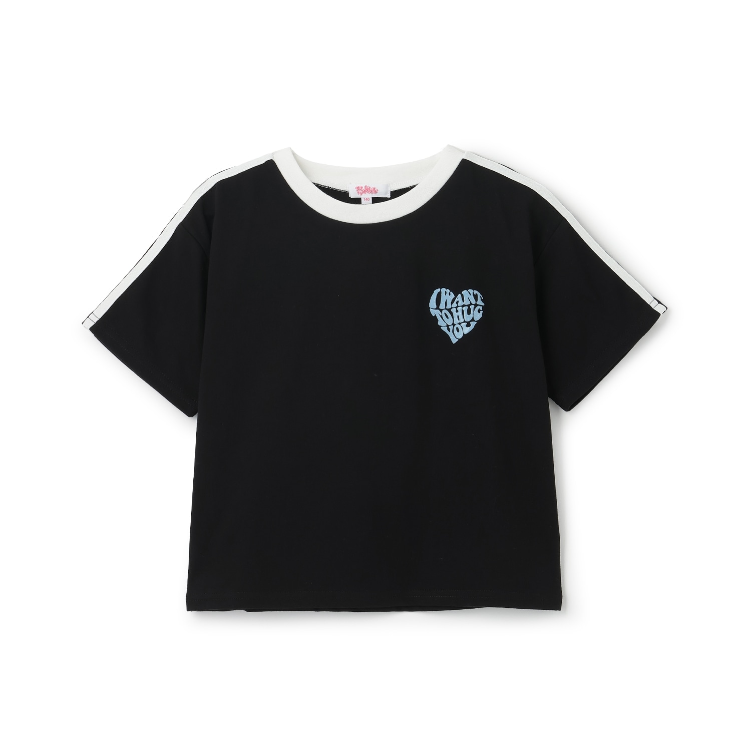 【接触冷感】ハート袖ライン半袖Tシャツ