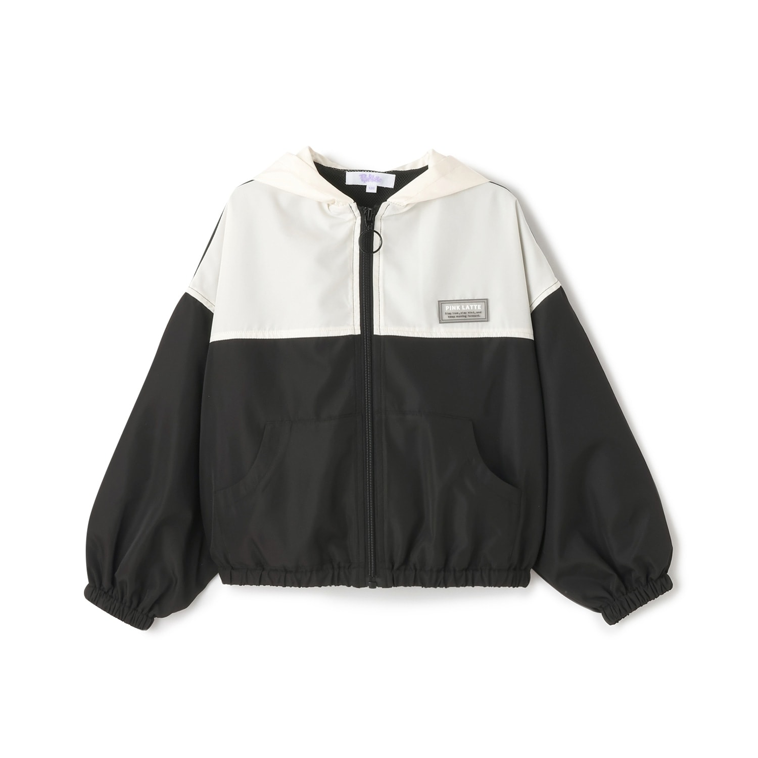 【別注】フードつき配色クリアワッペンブルゾン