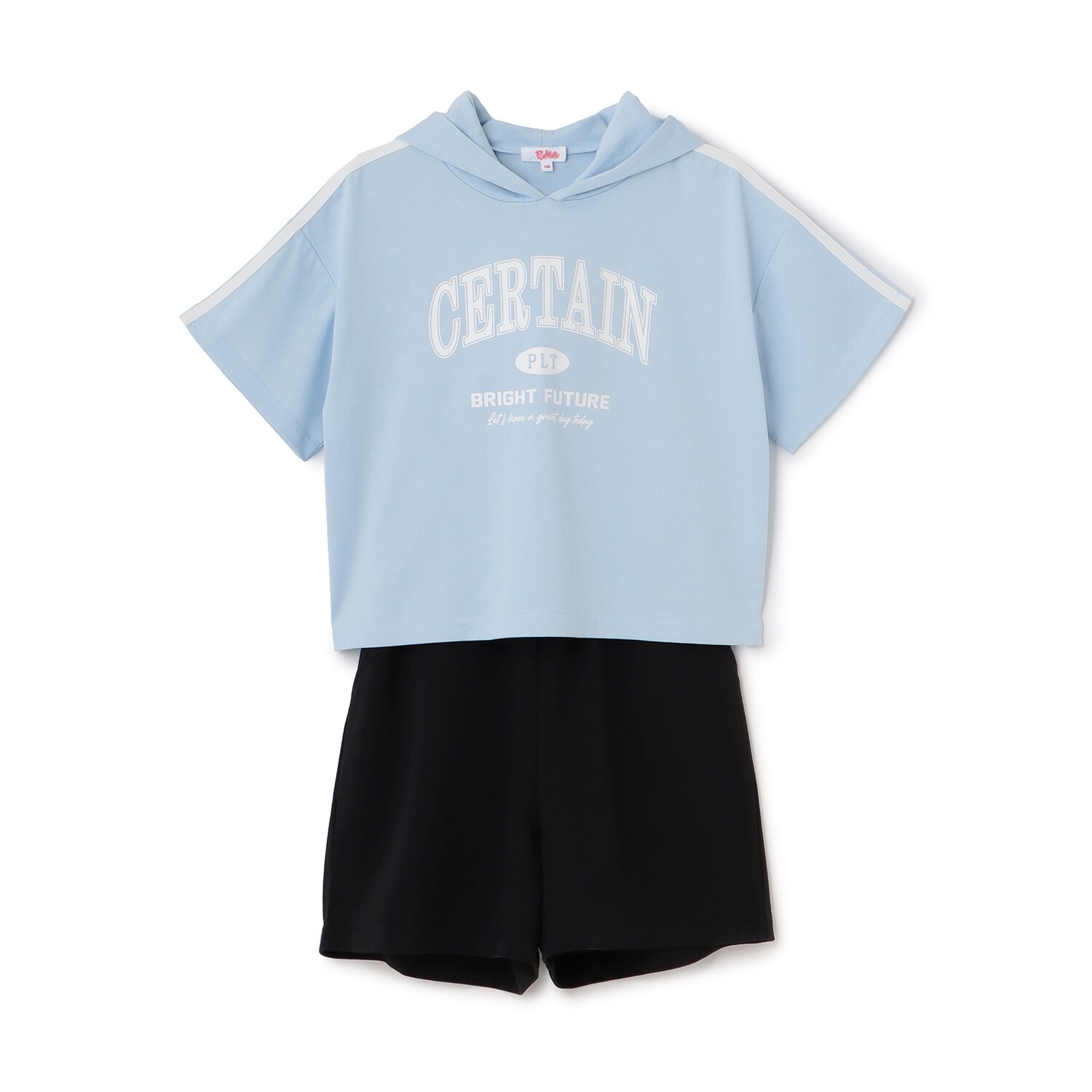 【接触冷感】半袖パーカー+ハーフパンツセット