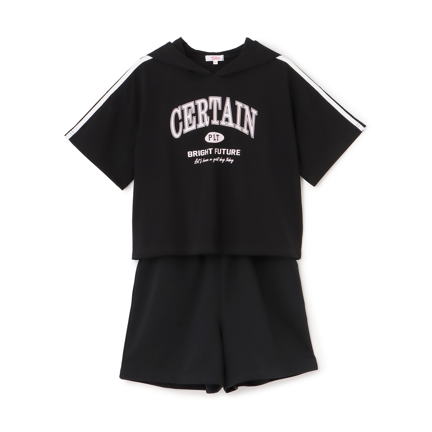 【接触冷感】半袖パーカー+ハーフパンツセット