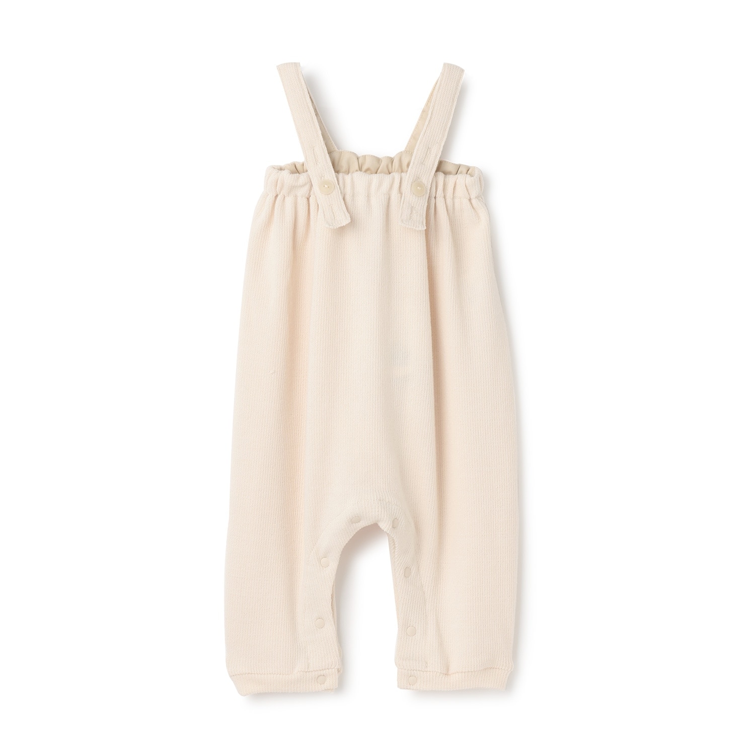 【LaStella】リブニットバルーンサロペット