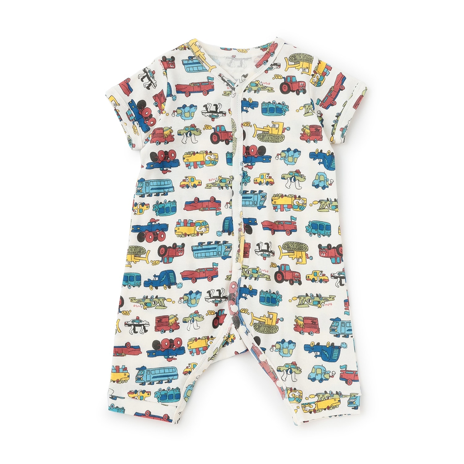 【オーシャン＆グラウンド】半袖ロンパス Funny Car