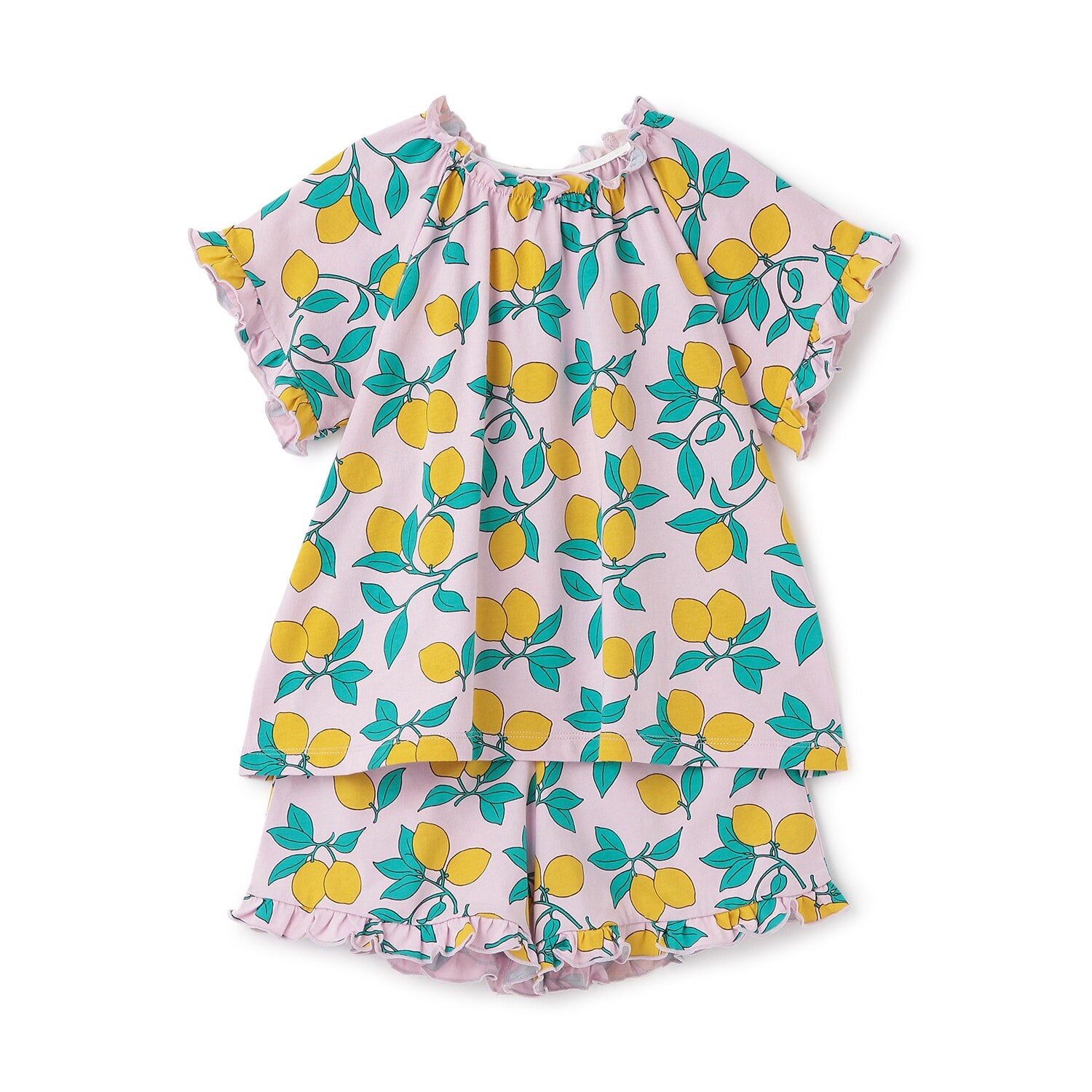 【NEBULA】GIRL'Sフリルソウガラ半袖パジャマ