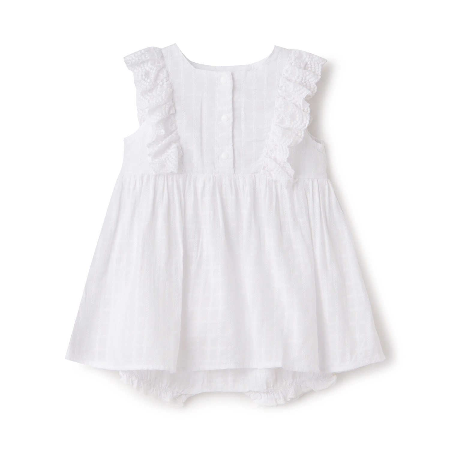 【LaStella】チェックジャガードフリルワンピースSET