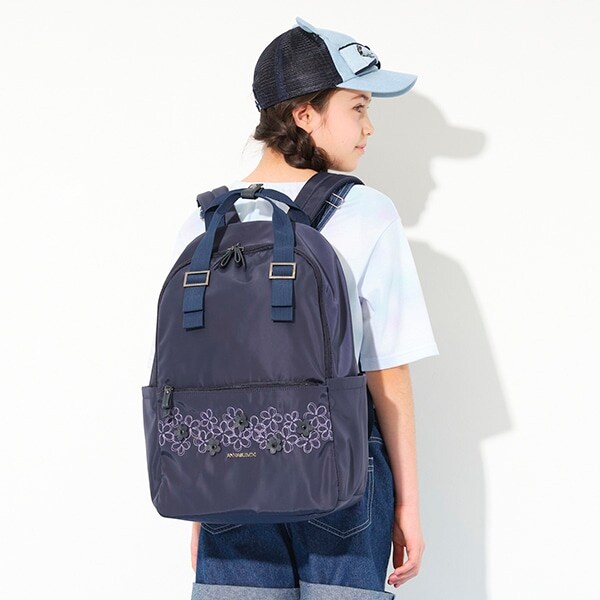 お花刺しゅうマザーズリュック(F 紺): 新生児 - ナルミヤ オンライン