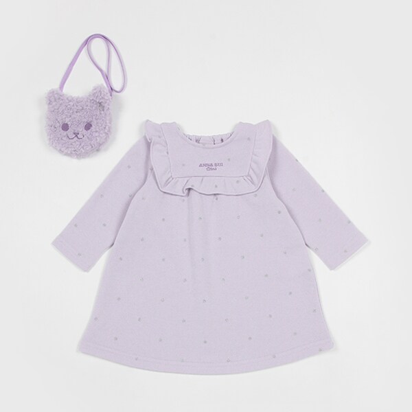 ANNA SUI mini♡ポシェットワンピース♡140 Anna Sui mini ワンピース 140cm 紫 - メルカリ