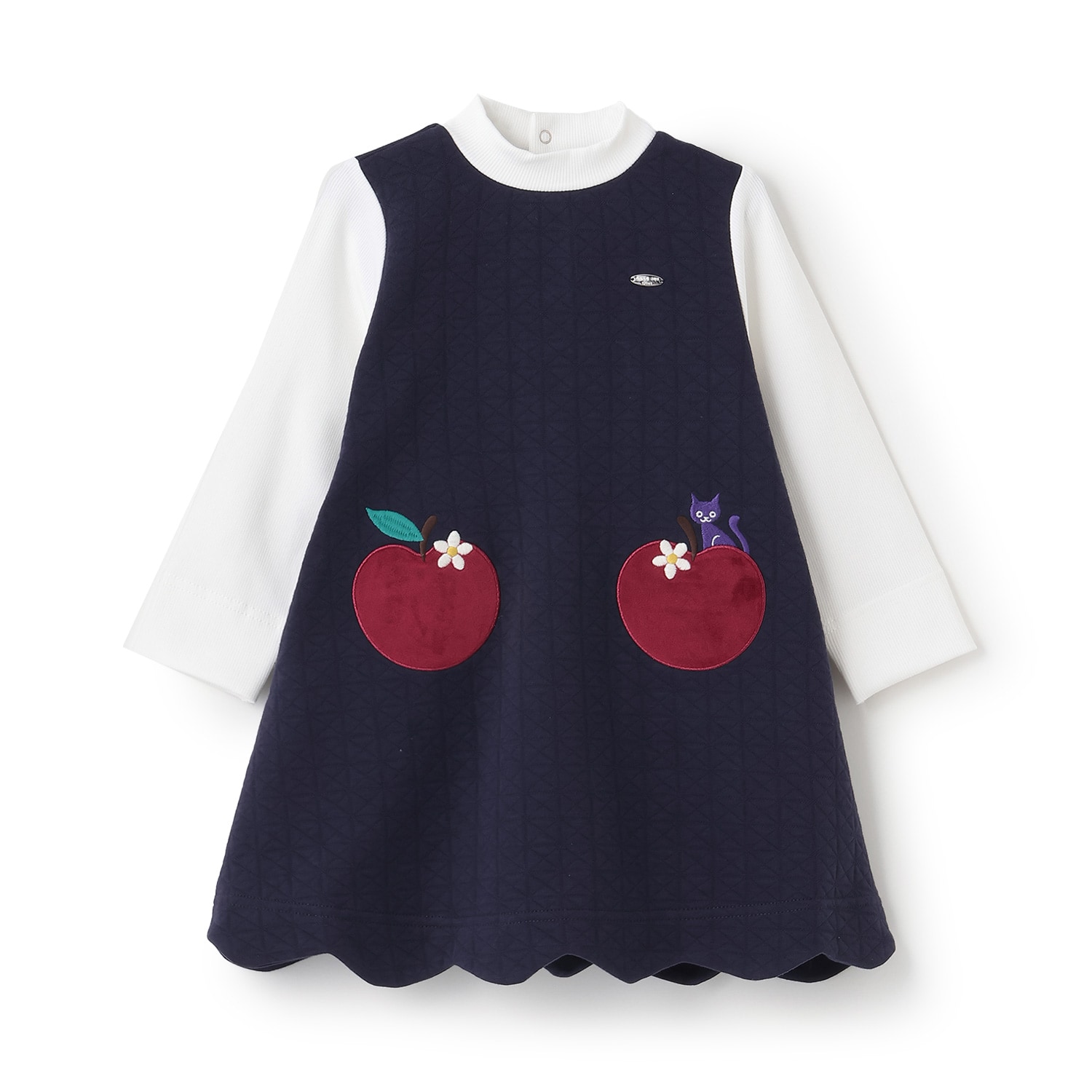 りんごアップリケワンピース