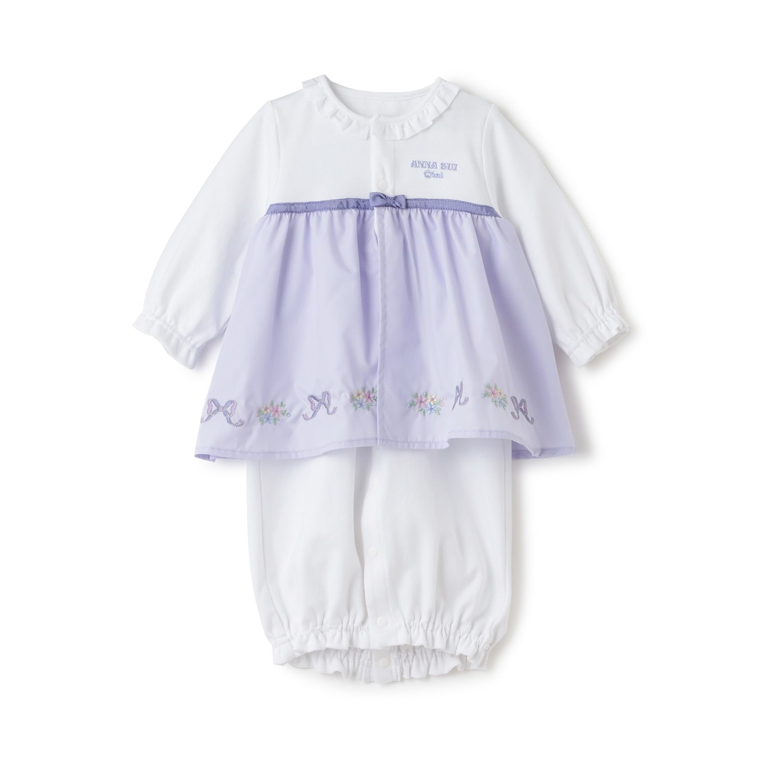 リボンお花刺しゅう2WAYオール