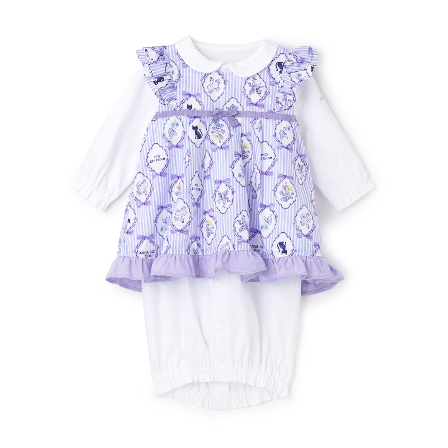 長く着られる総柄チュニック＋2WAYオール