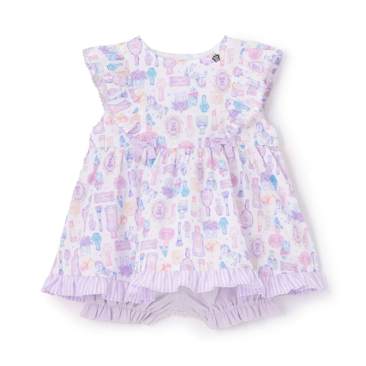 総柄チュニック＋カバーパンツ