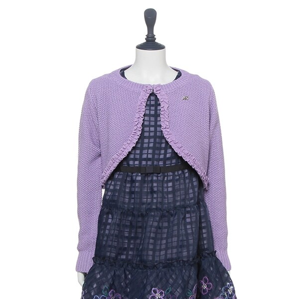 フリルつきニットボレロ(120 紺): キッズ - ナルミヤ オンライン公式サイト 