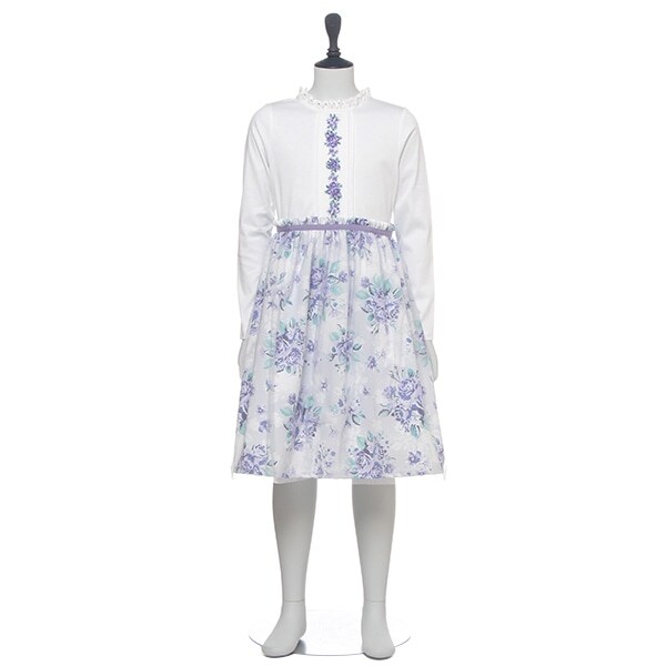 Narumiya Online ナルミヤ オンラインの公式通販サイト花柄チュールワンピース 1 白 キッズ