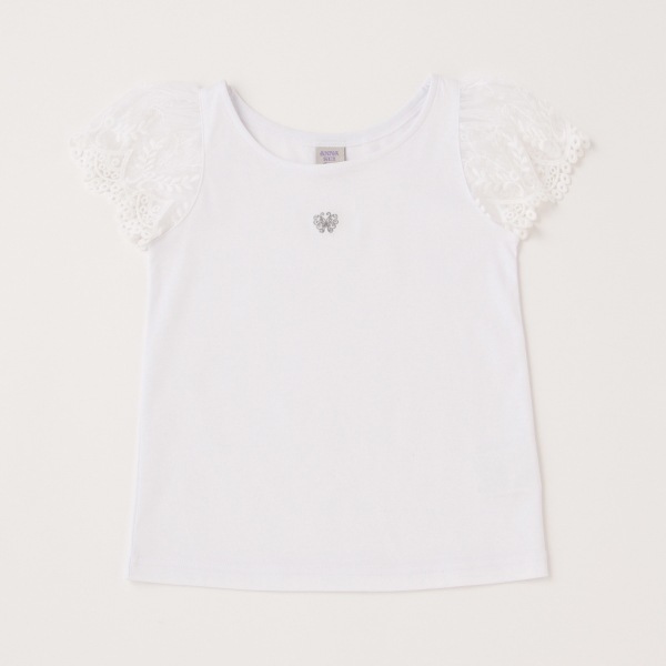 袖レース半袖Tシャツ(90cm 白): キッズ - ナルミヤ オンライン公式サイト