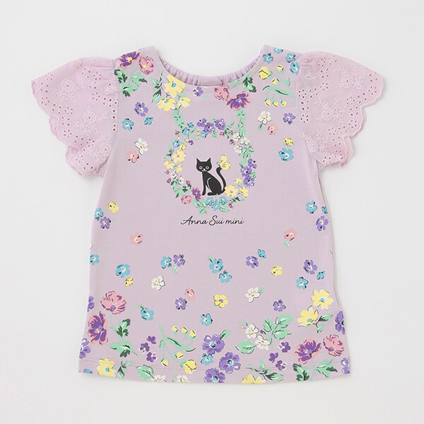 ねこパネルプリント半袖Tシャツ