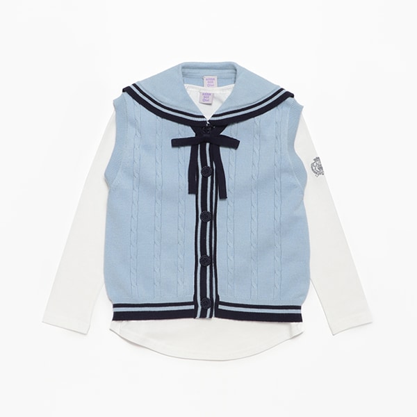 セーラーベスト+長袖Tシャツ