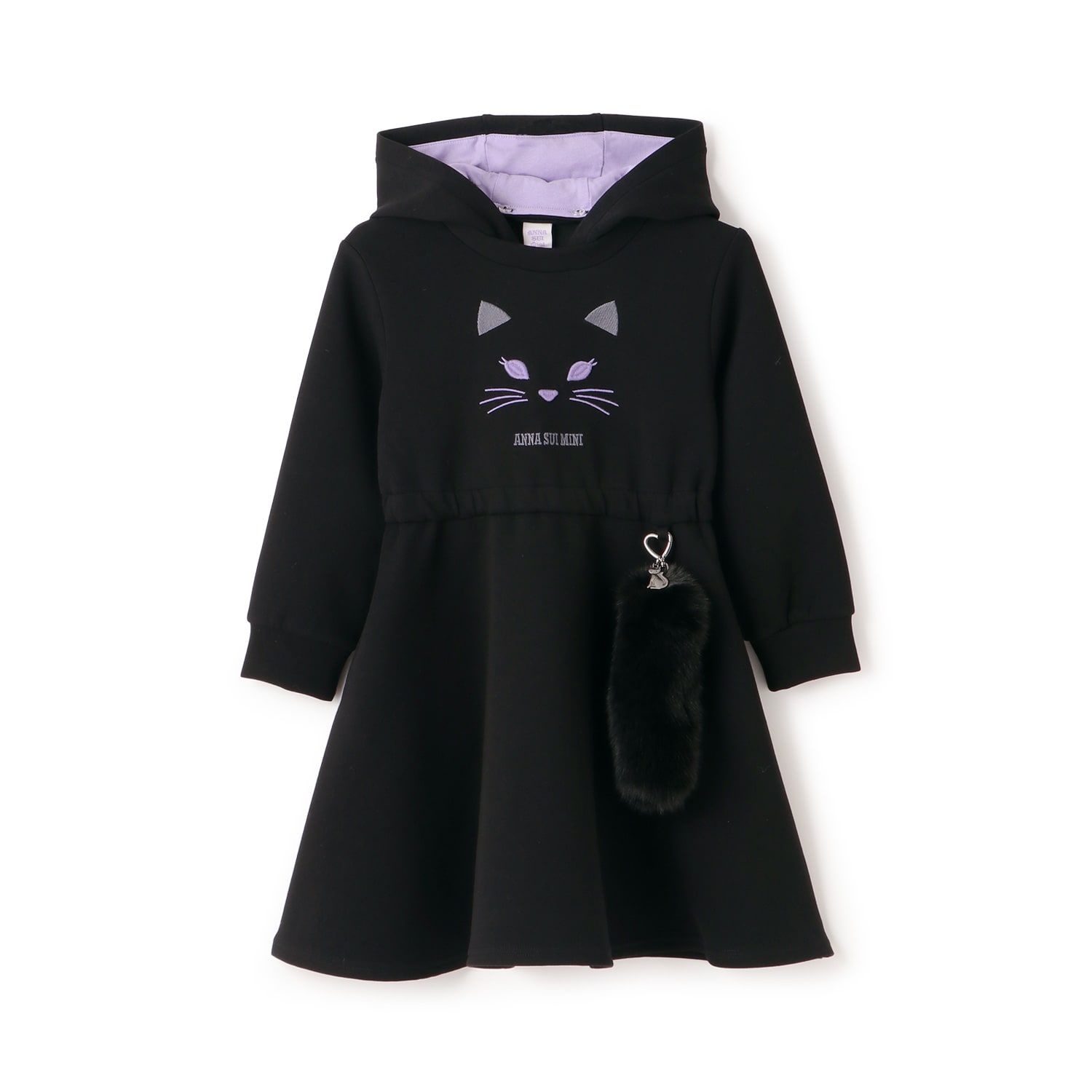 アナスイミニ　新品140 ネコ　カット　ワンピース　ねこ ネコカットワンピース しっぽつき（ミドルワンピース） | ANNA