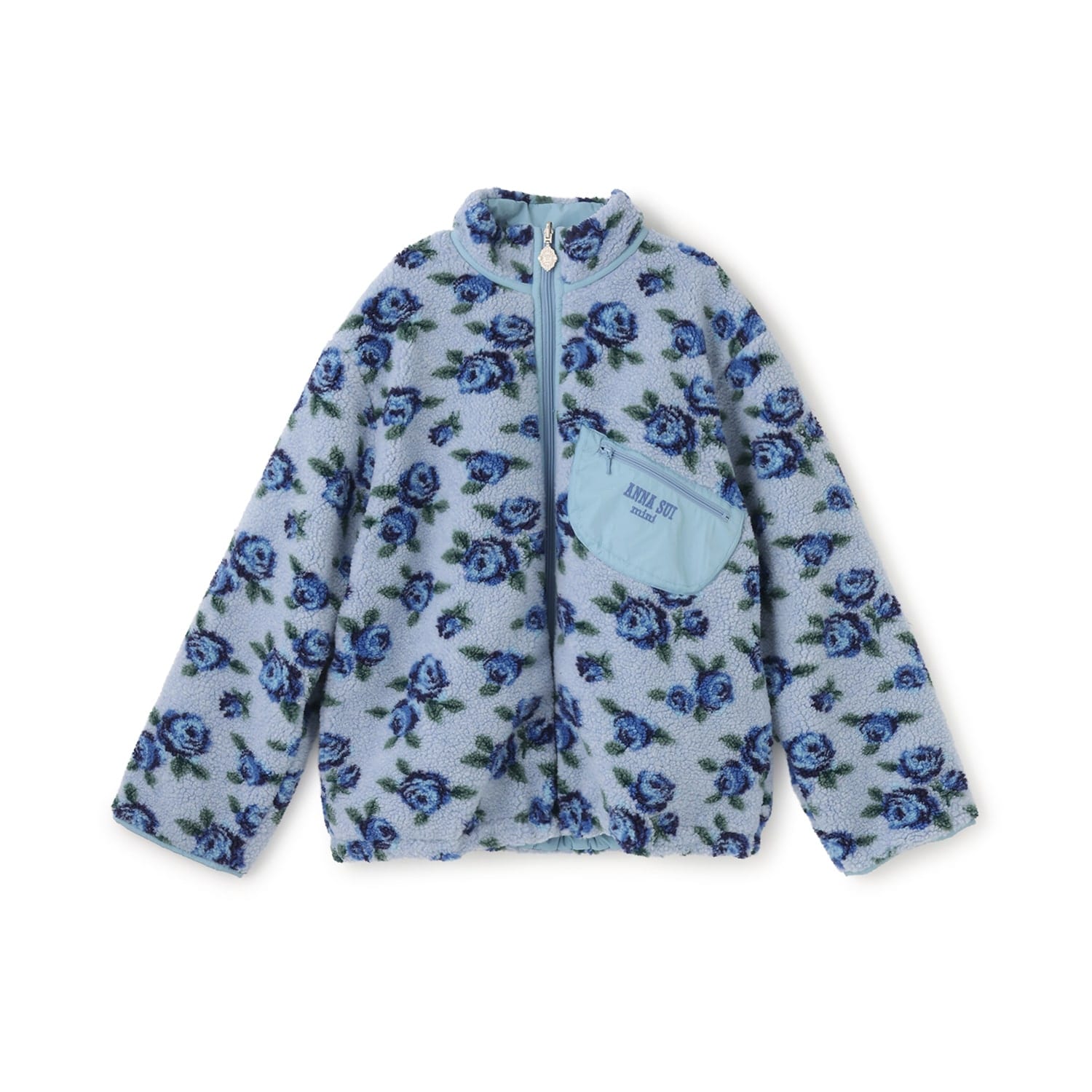 【LADIES】バラ柄ボアブルゾン