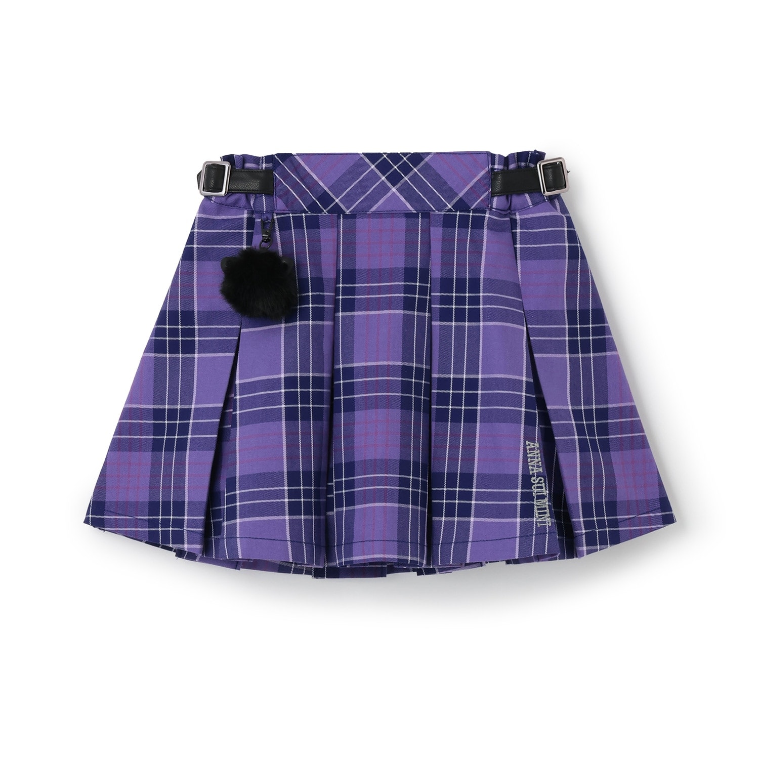 【あったか】チャームつきチェックスカパン