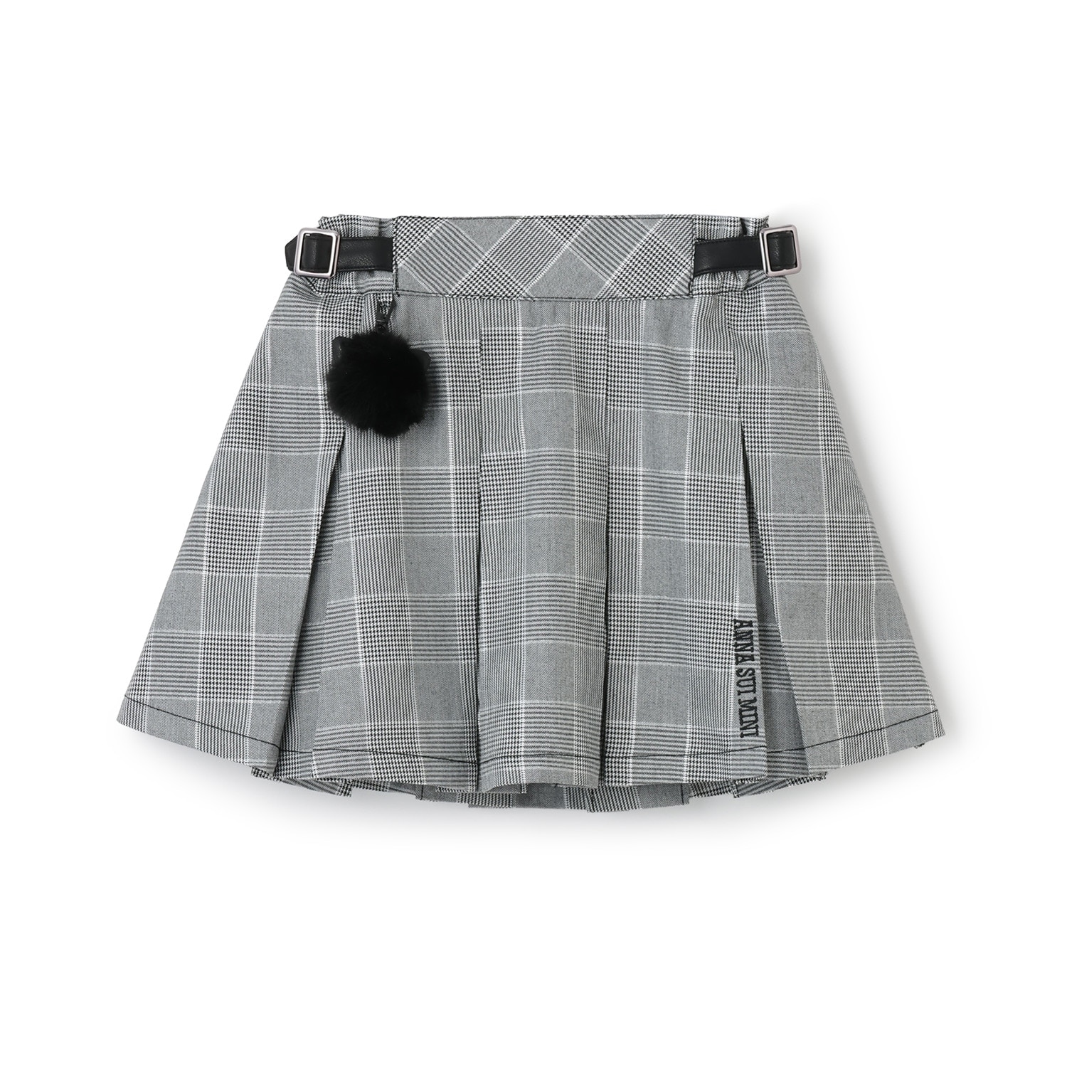 【あったか】チャームつきチェックスカパン