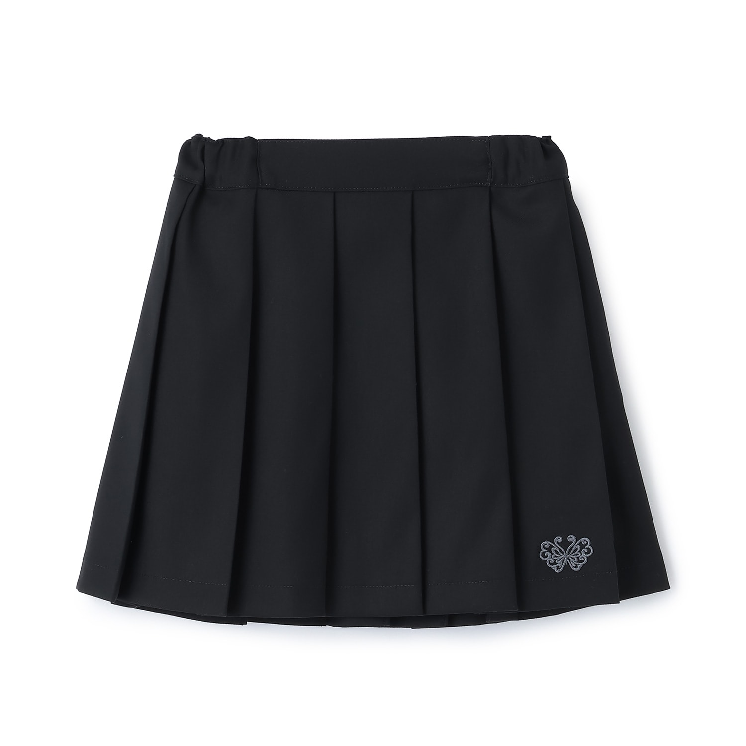 【あったか】蝶刺しゅうプリーツSK+1分丈スパッツ