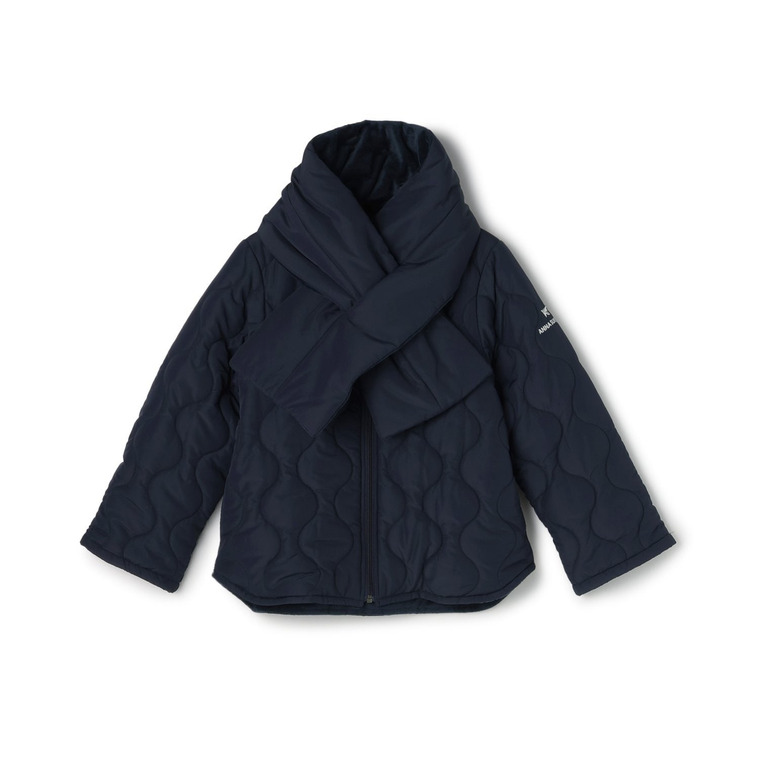 マフラーつき中綿ブルゾン