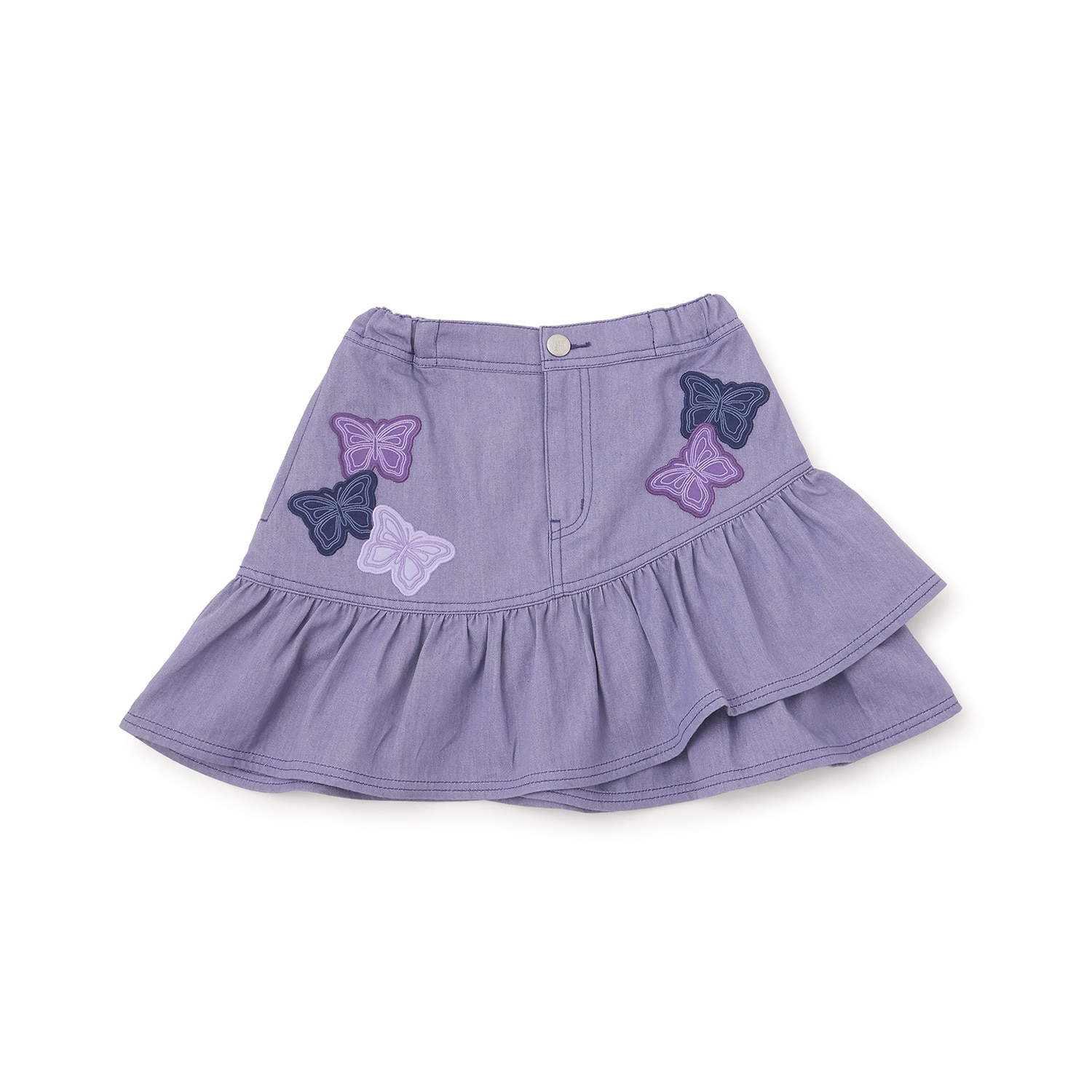 デニムスカート+1分丈スパッツ