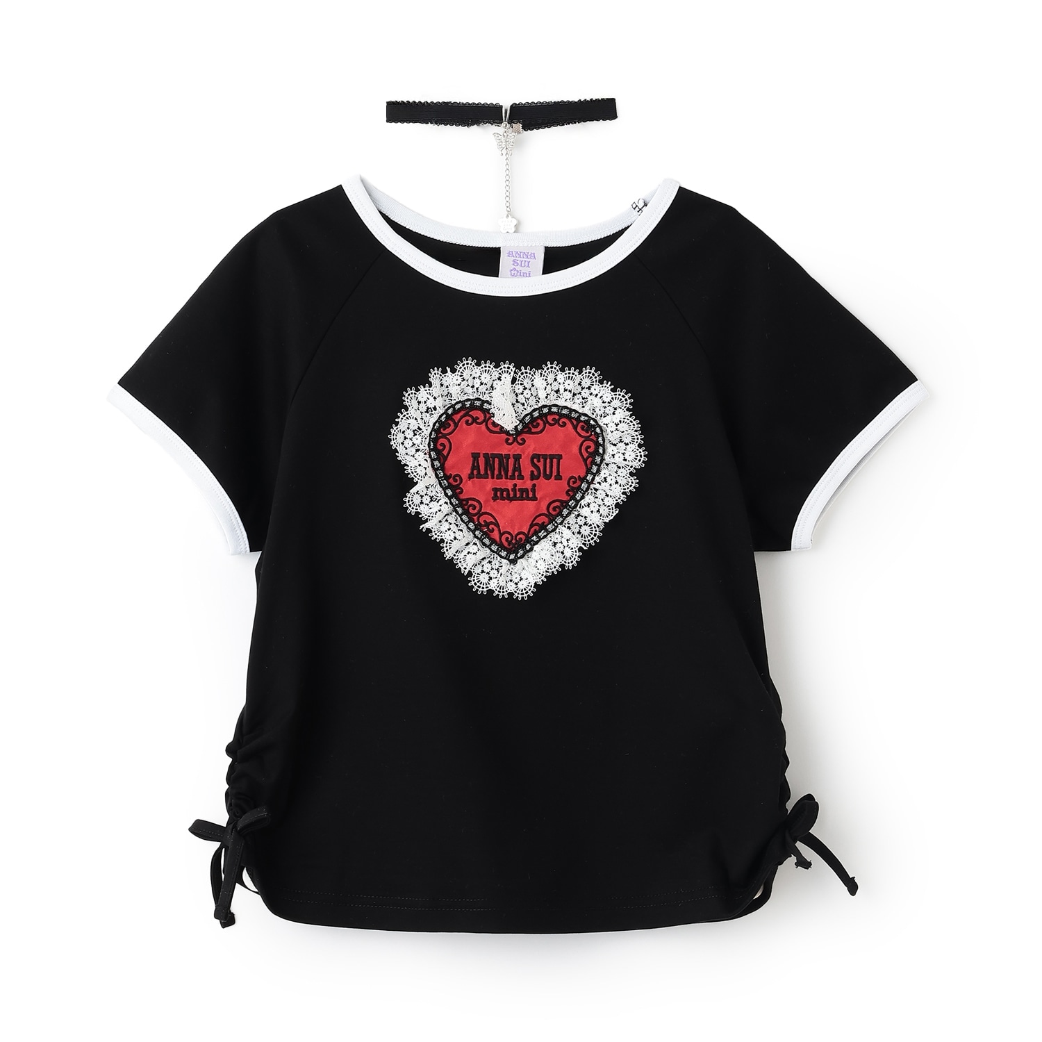 華奢見えハートTシャツ