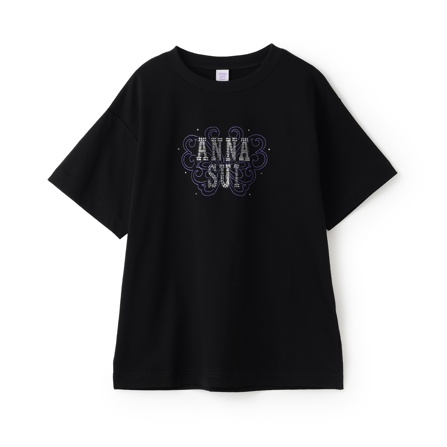 【親子リンク】LADIES　ラインストーンロゴTシャツ