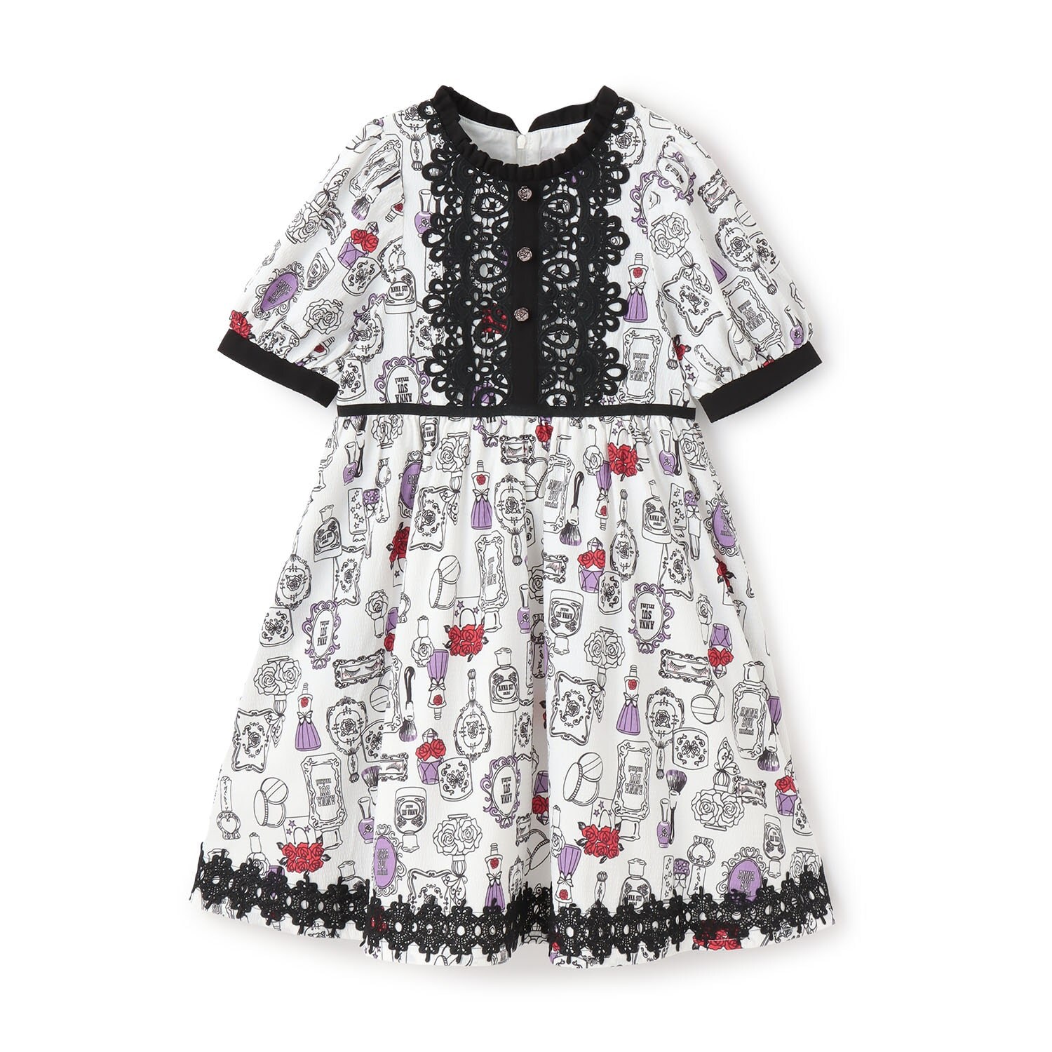 主役級コスメ柄ワンピース