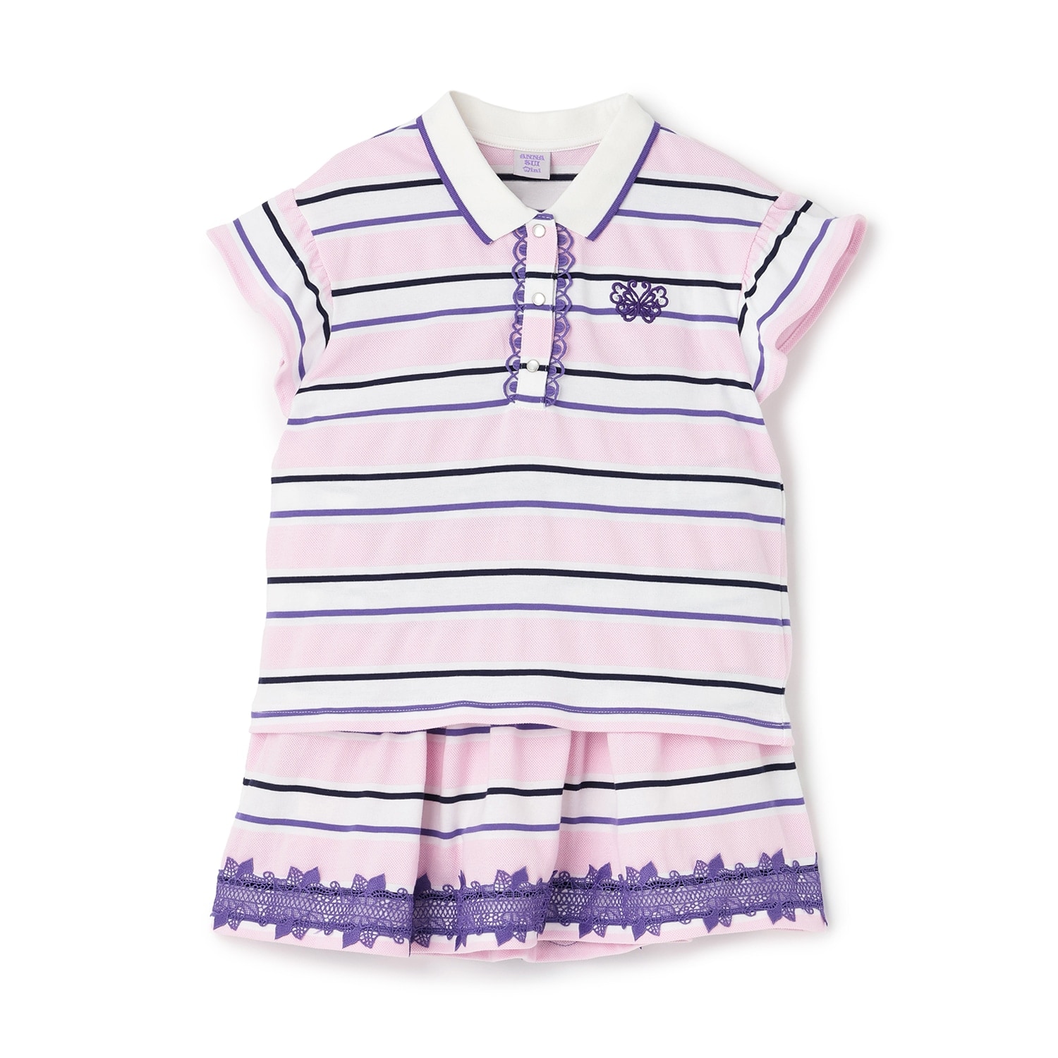 ボーダーポロシャツセットアップ