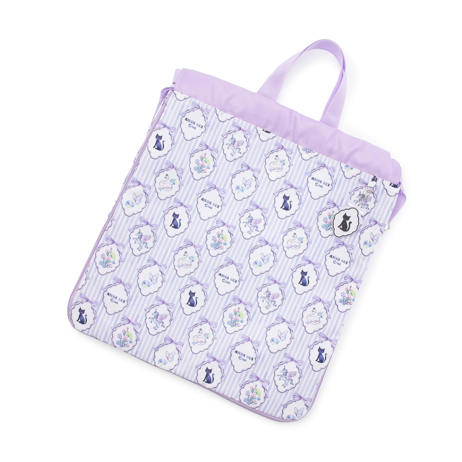 Dreamy Stripe 総柄マチつきナップサック