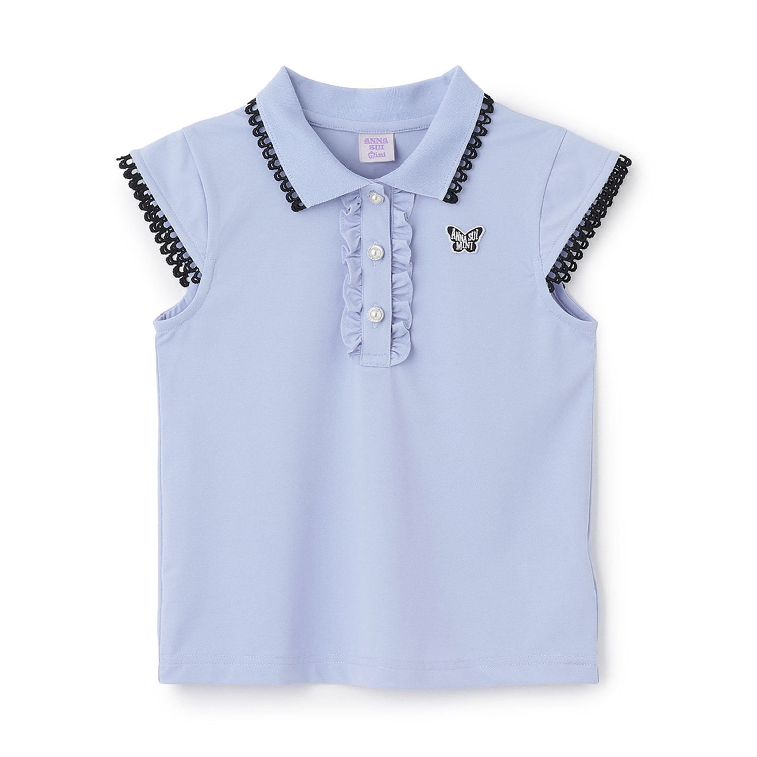 きちんと涼やか レースアクセントポロシャツ