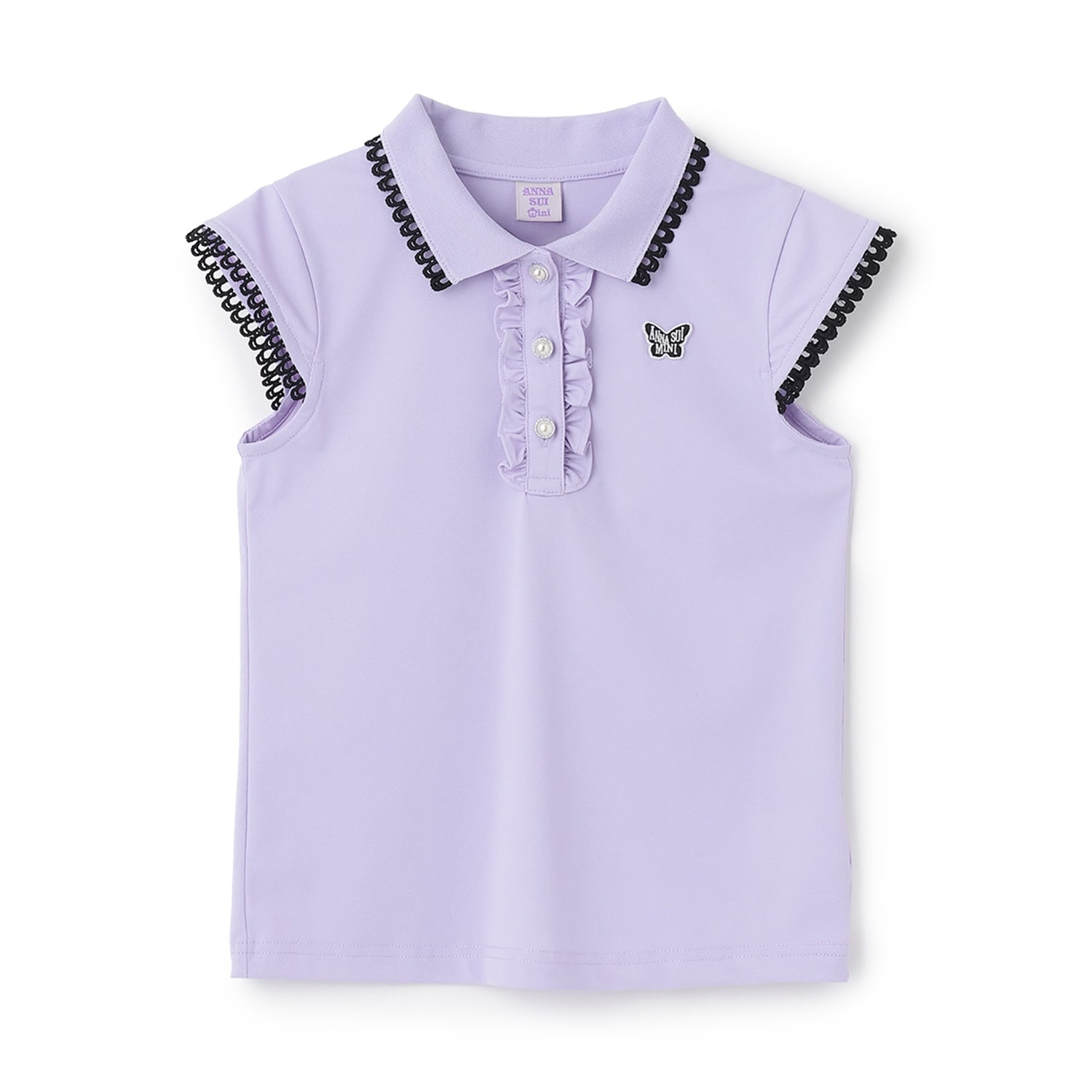 きちんと涼やか レースアクセントポロシャツ