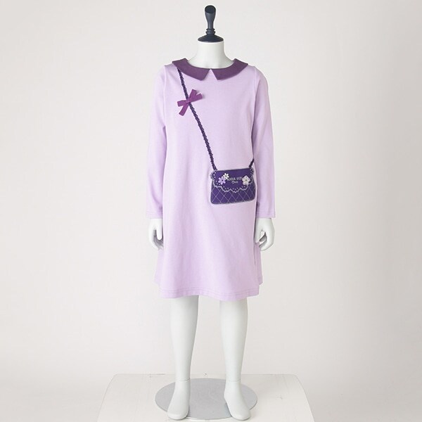 バッグ衿つきカットワンピース(90 ラベンダー): キッズ - ナルミヤ  