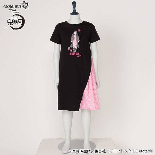 Narumiya Online ナルミヤ オンラインの公式通販サイト 鬼滅の刃 プリントサイド切り替えワンピース 110 ラベンダー キッズ